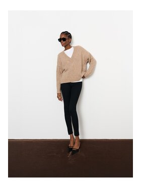La Mania La Mania Sweter PAUL Beżowy Classic Fit