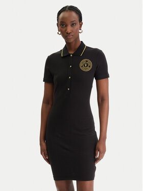 Versace Jeans Couture Versace Jeans Couture Kleid für den Alltag 80HAOT03 CJ01T Schwarz Slim Fit