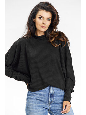 Awama Awama Sweter A672 Czarny Basic Fit