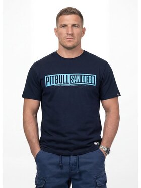 PITBULL PITBULL T-Shirt EIGHTY NINE DOG Granatowy Regular Fit