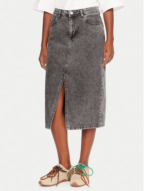 Roxy Roxy Spódnica jeansowa Cold Winds ERJDK03039 Szary Regular Fit