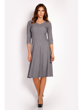 Awama Awama Koktejlové šaty L014 Šedá Basic Fit