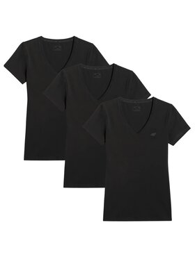 4F 4F T-Shirt 4FWMM00TTSHF3307-20S-20S-20S Czarny Regular Fit