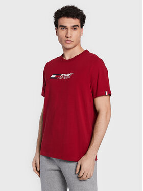 Tommy Hilfiger Tommy Hilfiger Póló Essentials Big Logo MW0MW27933 Bordó Regular Fit
