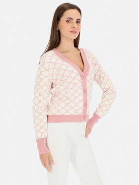 L’AF L’AF Kardigan Archi Kremowy Slim Fit