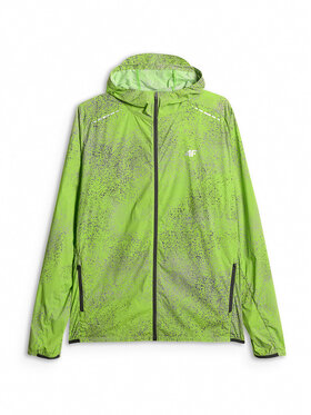 4F 4F Kurtka do biegania FLOW MOTION Khaki Regular Fit
