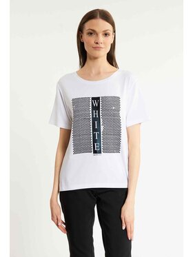 Monnari Monnari T-Shirt TSHA161-000 Biały Basic Fit