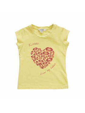 Kanz Kanz T-Shirt 1636851-4077 Żółty Basic Fit