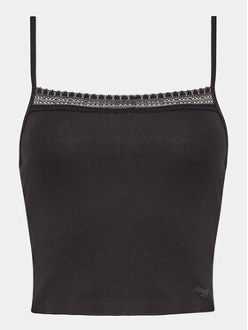 Sloggi Sloggi Pižamos marškinėliai Go Ribbed 10215245 Juoda Slim Fit
