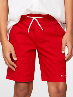 Tommy Hilfiger Tommy Hilfiger Pantaloncini di tessuto Pull On Monotype KB0KB08948 Rosso Regular Fit