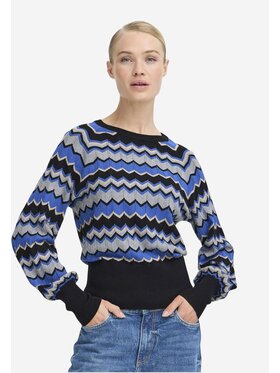 b.young b.young Πουλόβερ Maglia bymorla zigzag Μπλε Regular Fit