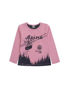 Kanz Kanz Bluzka 2046811-7210 Różowy Basic Fit