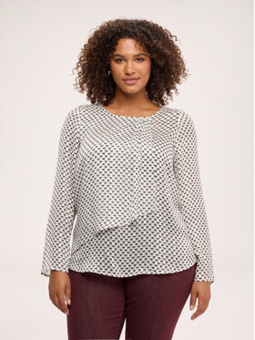 Fiorella Rubino Fiorella Rubino Bluzka 2147T002534N0S1 Biały Regular Fit