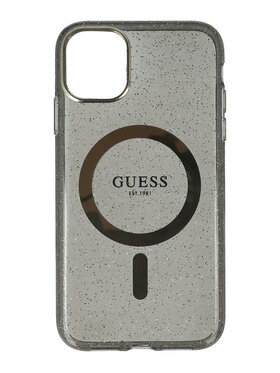 Guess Guess Etui na telefon Hardcase Glitter Gold Czarny