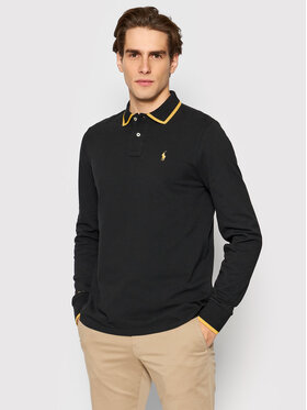 Polo Ralph Lauren Polo Ralph Lauren Тениска с яка и копчета 710857274001 Черен Slim Fit