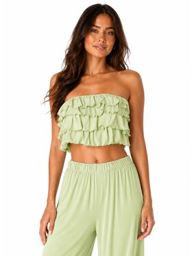 Agatha Studio Agatha Studio Komplet bluzka i spodnie A26LS-KA-K46 Zielony Classic Fit