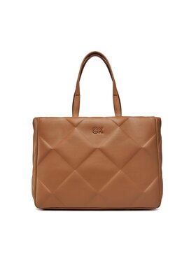 Calvin Klein Calvin Klein Kabelka Re-Lock Quilt Tote Lg K60K610761 Hnědá