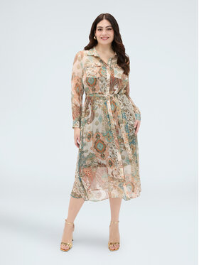 Fiorella Rubino Fiorella Rubino Sukienka codzienna 7005T001845N0R2 Kremowy A-Line Fit