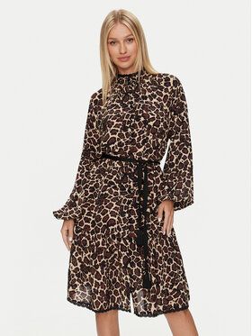 REPLAY Replay Sukienka codzienna W9113 .000.74994 Brązowy Loose Fit
