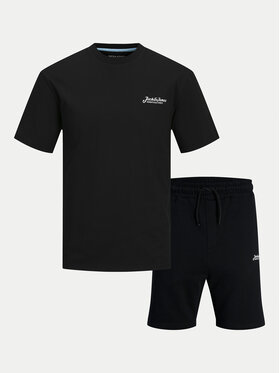 Jack&Jones Jack&Jones Súprava tričko a športové šortky Beau 12277466 Čierna Relaxed Fit