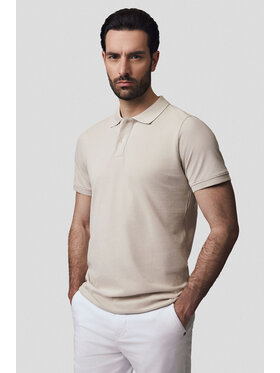 Lancerto Lancerto Polo Cassian PO073125000006 Beżowy Regular Fit