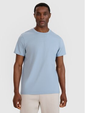 4F 4F Tričko 4FWSS25TTSHM2074-34S Modrá Regular Fit