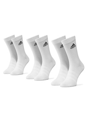 adidas adidas Sada 3 párů vysokých ponožek unisex Light Crew 3Pp DZ9393 Bílá