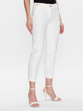 Morgan Morgan Spodnie materiałowe 231-PRAZY.F Biały Slim Fit