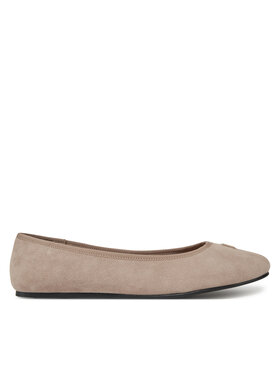 Tommy Hilfiger Tommy Hilfiger Μπαλαρίνες Th Hardware Suede Ballerina FW0FW08655 Μπεζ