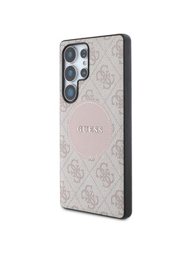 Guess Guess Etui na telefon 4G Round Patch Classic Logo MagSafe Różowy