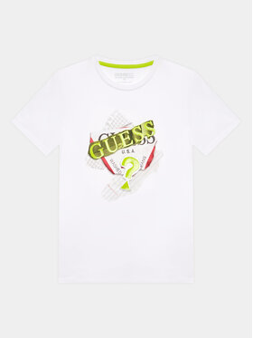 Guess Guess T-Shirt L3YI09 K8HM4 Biały Regular Fit