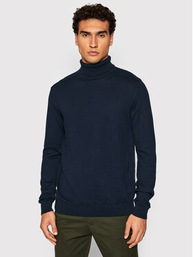Selected Homme Selected Homme Pull à col roulé Berg 16074684 Bleu marine Regular Fit
