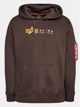 Alpha Industries Alpha Industries Sweatshirt Label 118331 Braun Regular Fit