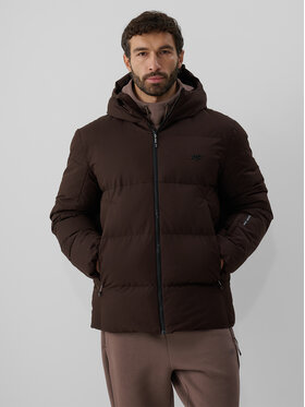 4F 4F Kurtka zimowa URBAN COMMUTER Brązowy ciemny Regular Fit