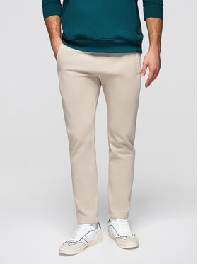 Ombre Ombre Spodnie dresowe OM-PABS-0304 Szary jasny Slim Fit