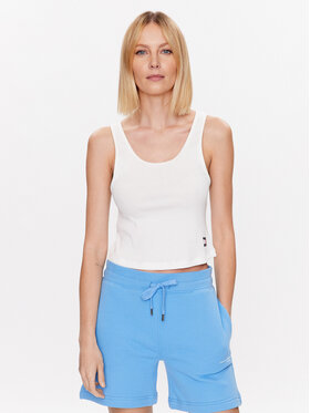Tommy Hilfiger Tommy Hilfiger Top UW0UW04414 Biały Slim Fit