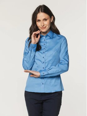 Willsoor Willsoor Koszula 61507 Niebieski Slim Fit