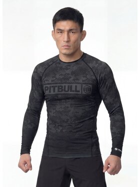 PITBULL PITBULL Koszulka techniczna HEX CAMO HILLTOP Zielony Regular Fit