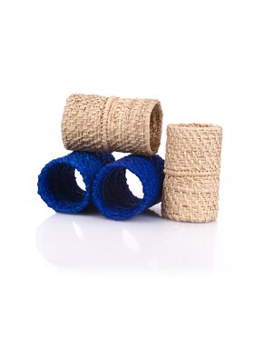 Roseberry Home Roseberry Home Obrączka na serwetki Obrączki na serwetki Blue & Beige Rings Niebieski