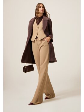 Oltre Oltre Pantaloni di tessuto P00LR009187N012 Écru Flare Fit