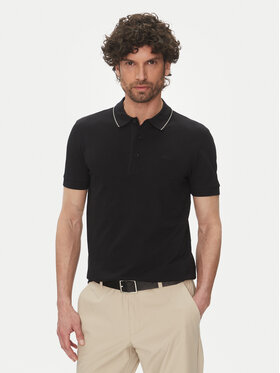 BOSS BOSS Тениска с яка и копчета Paule 4 50506195 Черен Slim Fit