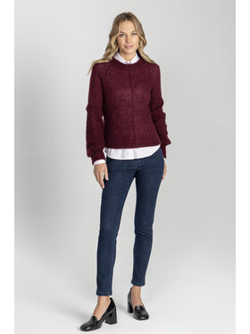 Deni Cler Milano Deni Cler Milano Sweter T-DC-S484-E5-95-39-1 Bordowy Regular Fit