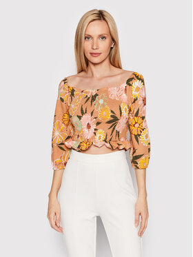 Roxy Roxy Blúzka Like The Sun ERJWT03557 Béžová Regular Fit