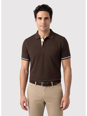 Pako Lorente Pako Lorente Polo P26WN-TX-007 Brązowy Regular Fit