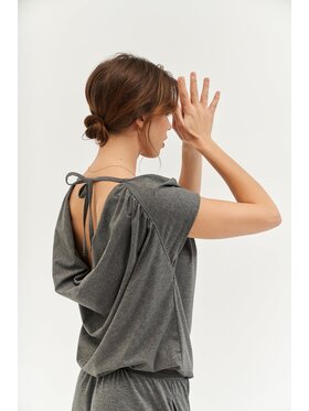 Moonholi Moonholi Top GRAVITY Szary Oversize