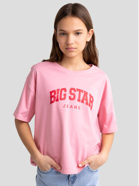 BIG STAR BIG STAR T-Shirt NOERA_601_150 Różowy Comfort Fit