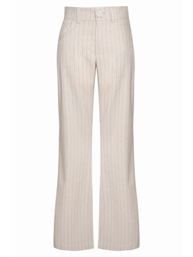 Magda Matyja Magda Matyja Spodnie damskie Francesca Flare Beżowy Slim Fit