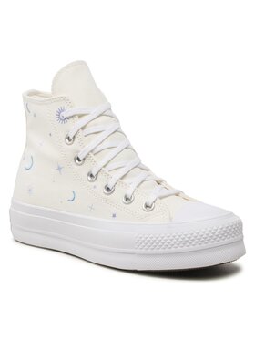 Converse Converse Sneakers aus Stoff Ctas Lift Hi A02895C Écru