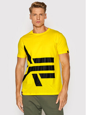 Alpha Industries Alpha Industries Tričko Side Logo 118508 Žltá Regular Fit