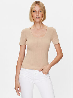Vero Moda Vero Moda T-Shirt Casja 10286071 Béžová Regular Fit